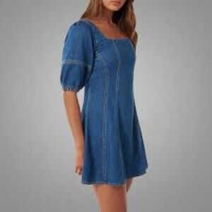 Ophelia Roe Denim Dress Women’s Size Medium 3/4 Sleeves 100% Cotton
